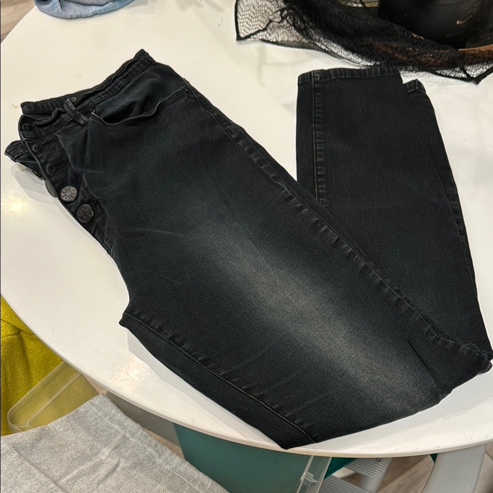 BDG Women’s Black High Rise Twig Ankle Button Fly Jeans 31w 29 L